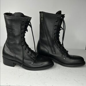 Harley-Davidson Men's Black Lace-Up Boots